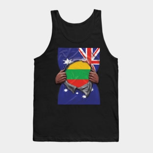 Lithuania Flag Australian Flag Ripped - Gift for Lithuanian From Lithuania Tank Top